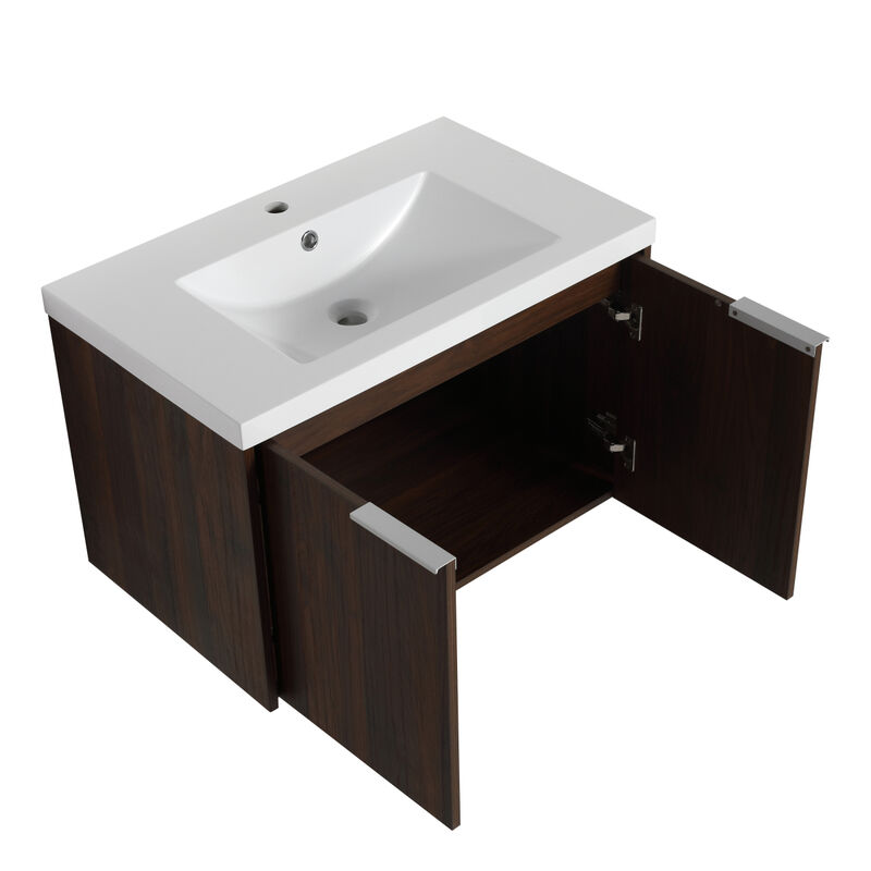 Soft Close Doors Bathroom Vanity With Sink,30 Inch For Small Bathroom,30x18-00630CAW(KD-Packing)