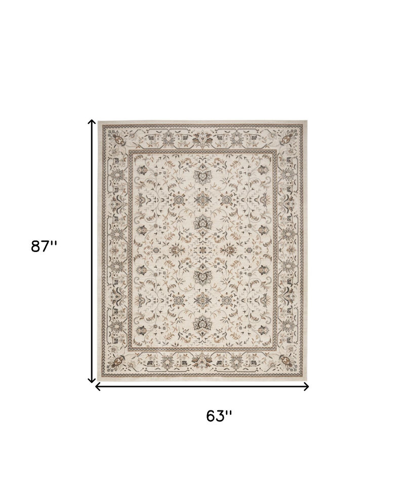 Floral Distressed Area Rug image number 3