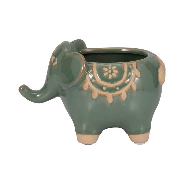7" Elephant Planter