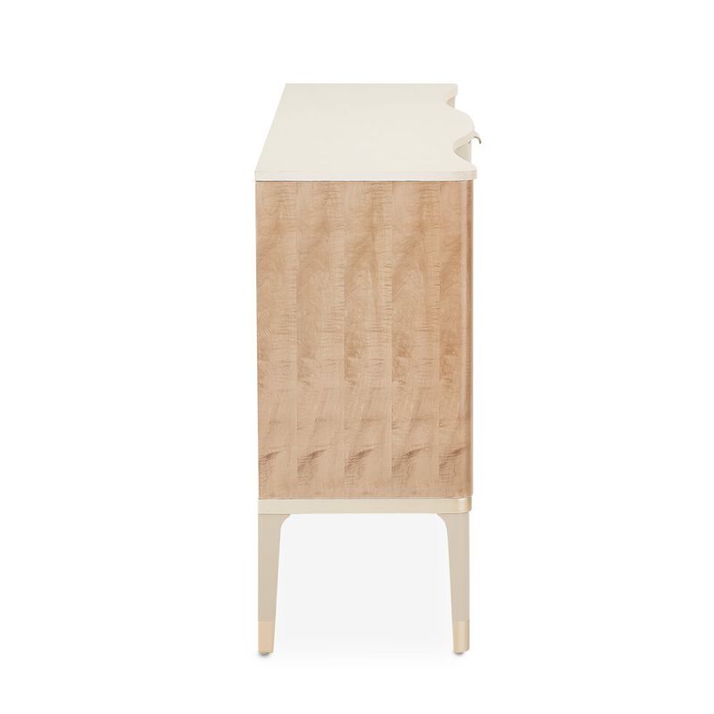 Starlight Canyon Home Elegant Blush Sideboard Buffet Cabinet with Storage and Bar Cabinet Use image number 7