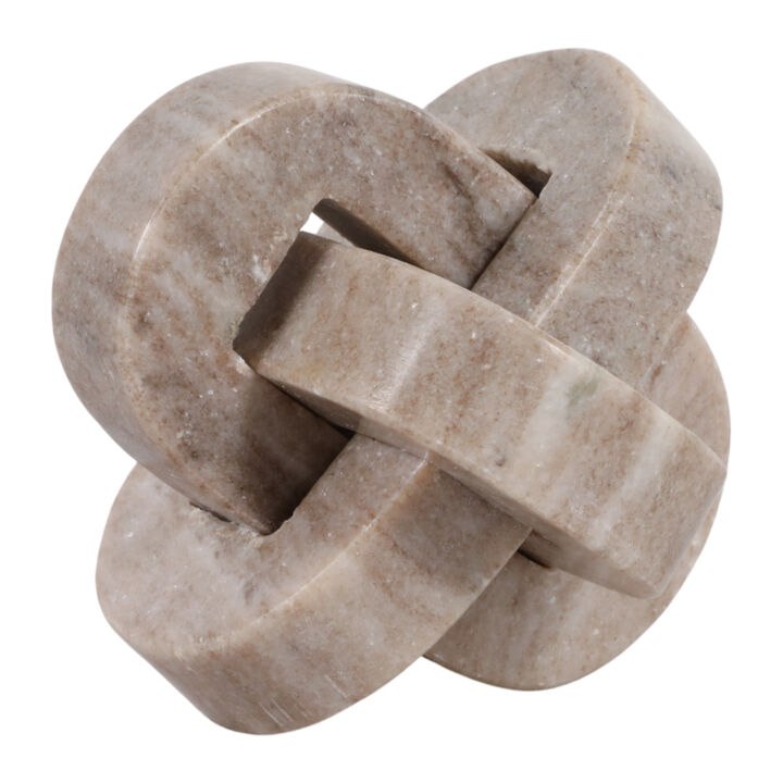 5" Onyx Marble Rounded Knot, Tan