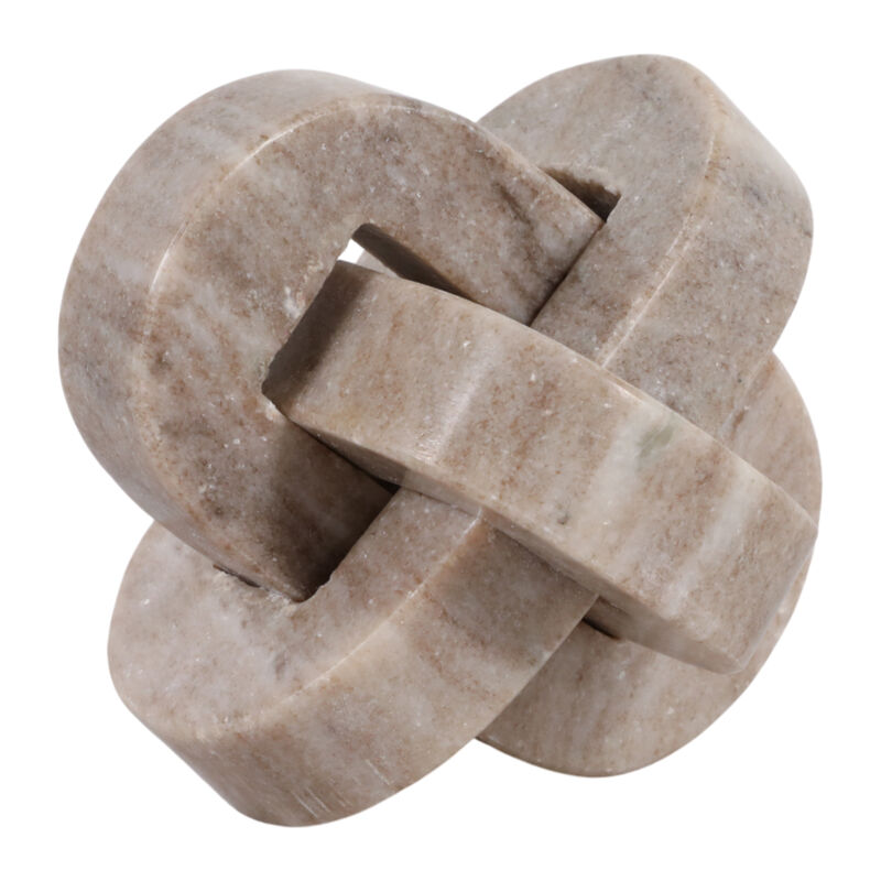 5" Onyx Marble Rounded Knot, Tan image number 1