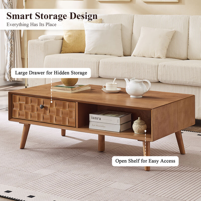 Jaxzak Mid‑Century Farmhouse Coffee Table image number 3