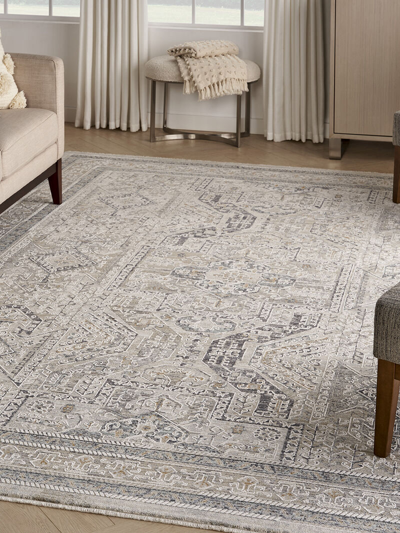 Lynx LNX01 Ivory/Gray/Blue 7'10" x 10'1" Rug