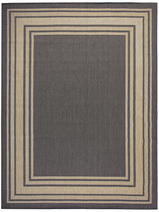 Horizon Indoor/Outdoor HOZ03 Charcoal 10' x 14' Rug