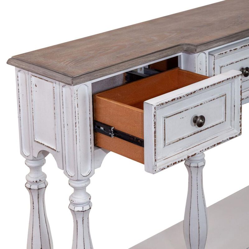 Liberty Furniture Magnolia Manor 72 Inch Hall Console Table in Antique White image number 5