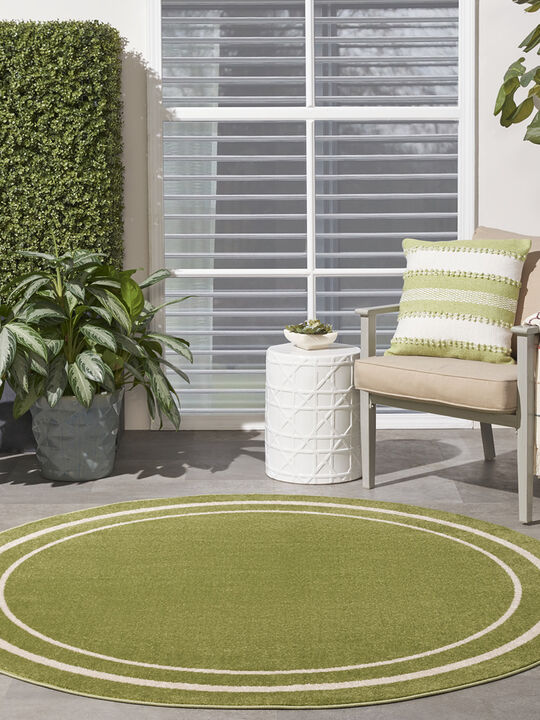 Nourison Essentials NRE02 Green/Ivory 4' x Round Rug
