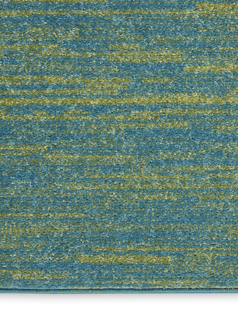 Nourison Essentials NRE01 Blue/Green 7' x 10' Rug image number 4