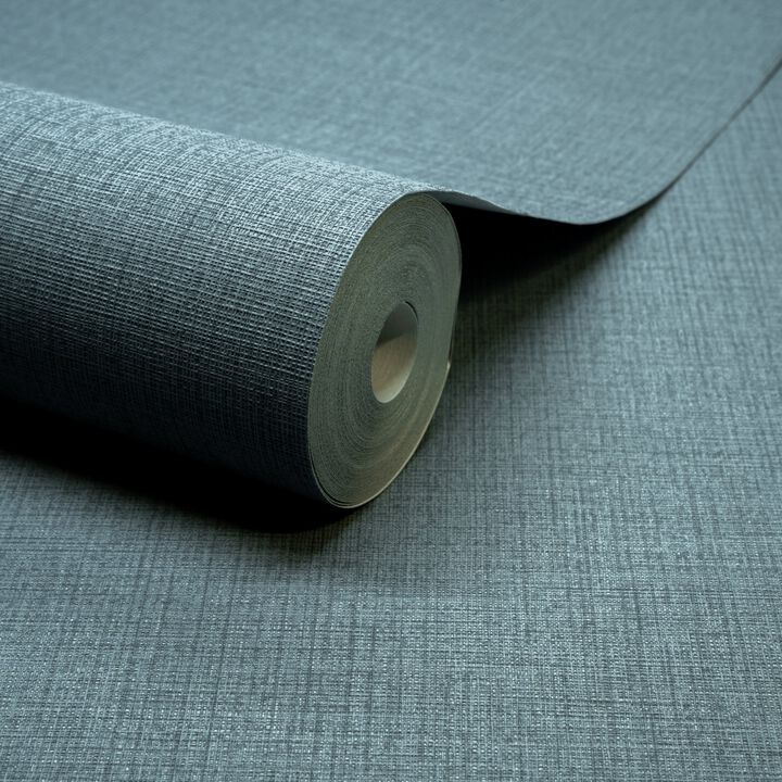 Little Dreamers Textile Plain Blue Wallpaper GDIC1015