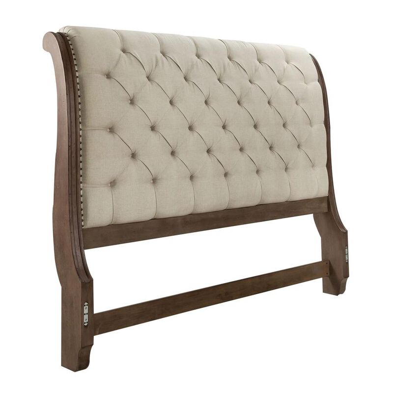 Liberty Furniture Americana Farmhouse Queen Sleigh Bed in Dusty Taupe image number 1