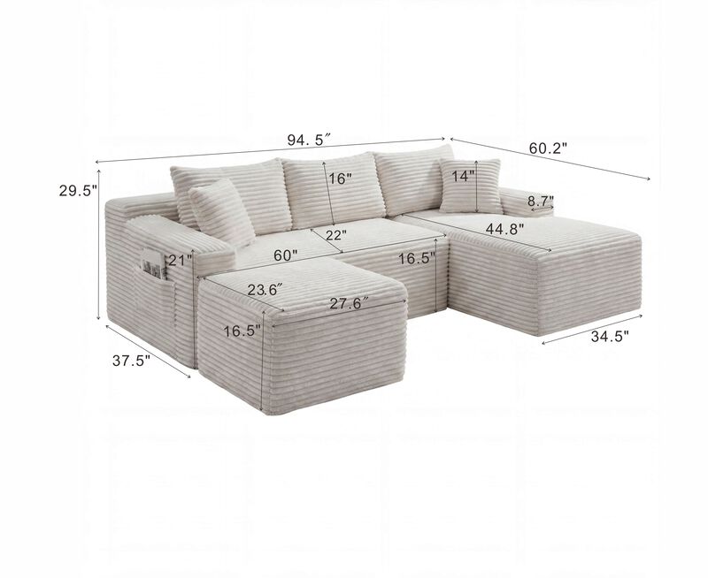 Wespne U-Shaped Sectional image number 3