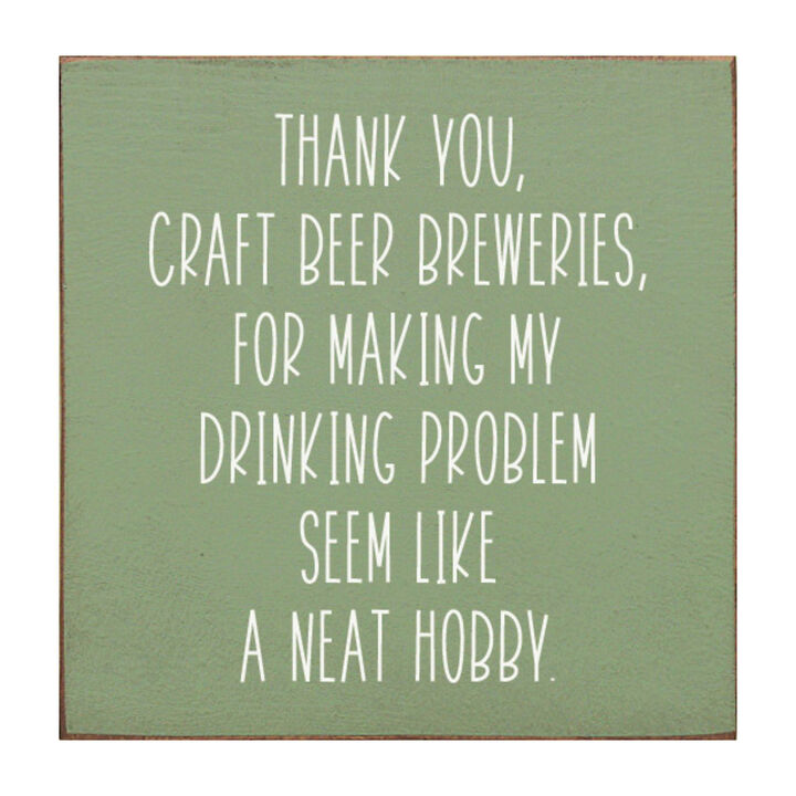 Funny Craft Beer Quote Wooden Sign Bar Pub Man Cave Wall Decor