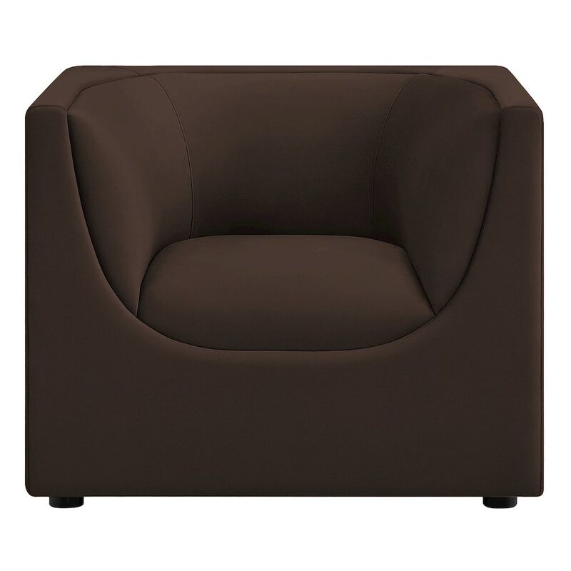 Hilda Curved Back Performance Velvet Armchair image number 5