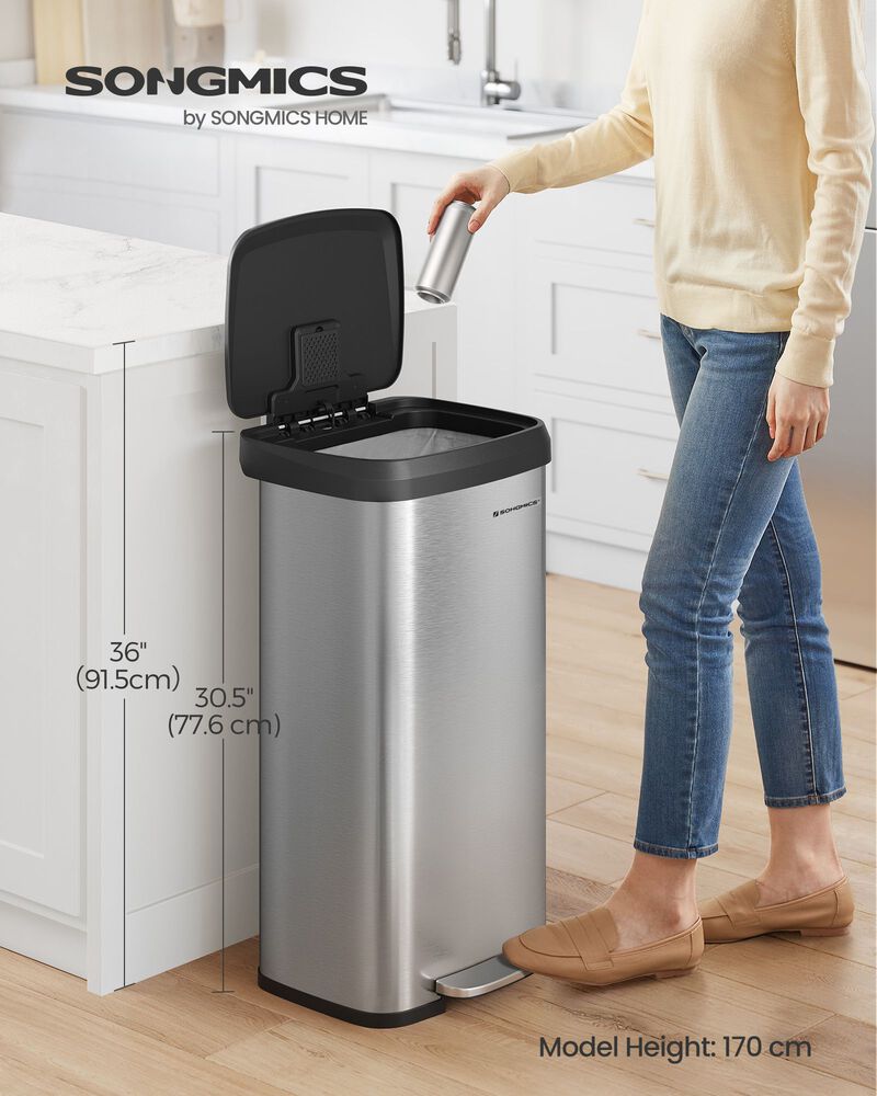 18-Gallon Stainless Steel Kitchen Trash Can