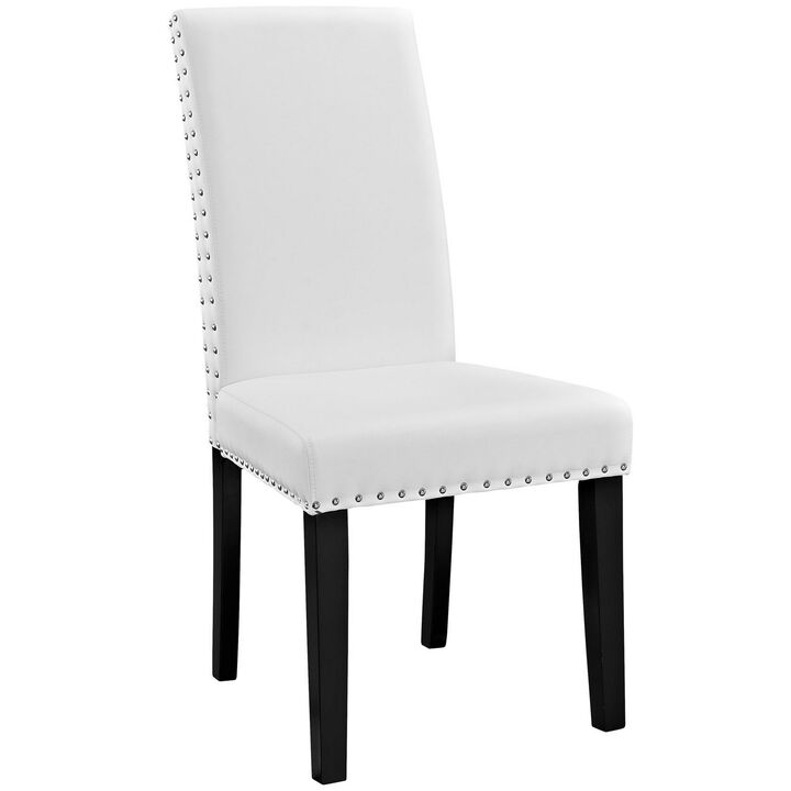 Parcel Dining Vinyl Side Chair-Benzara