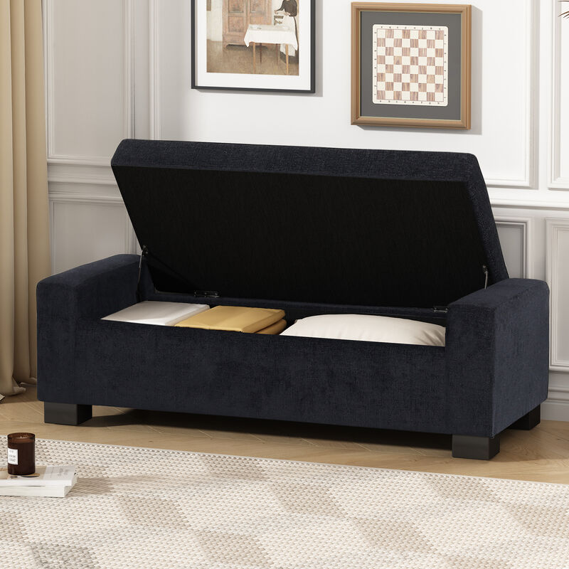 Merax Ottoman Bench Textured Fabric Rectangular Design