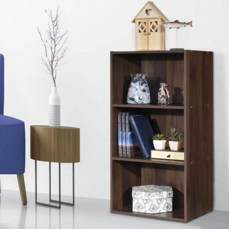 Cube Bookcase 3-Tier with Adjustable Shelves for Office or Home image number 3