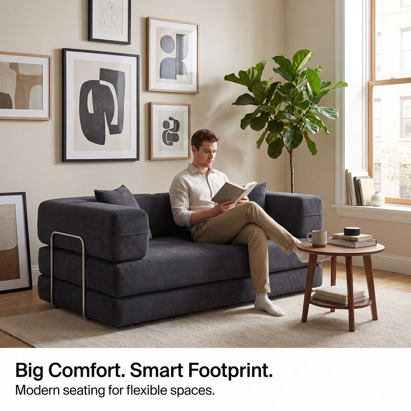 Pruvaf Compression Sofa Bed image number 1