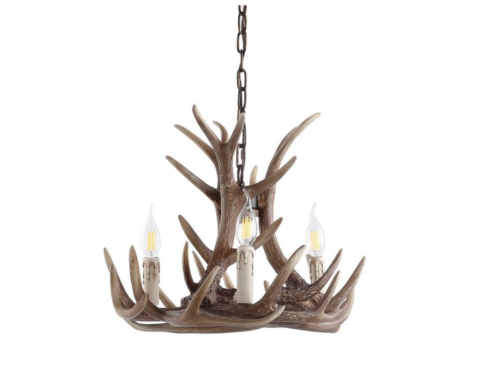 Nelle Adjustable Resin Antler LED Chandelier