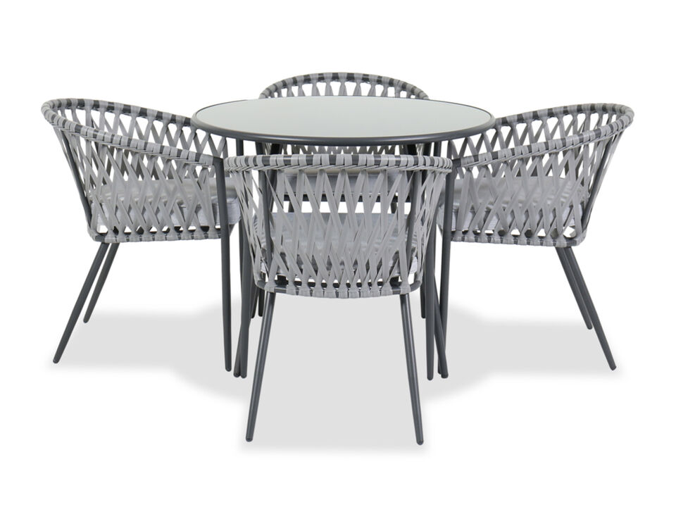 Palm Bliss Dining Table and 4 Chairs