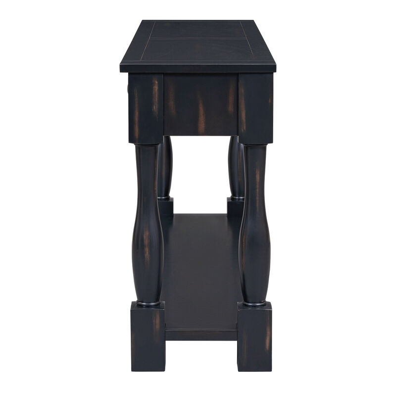Merax Long Console Table with 3 Drawers