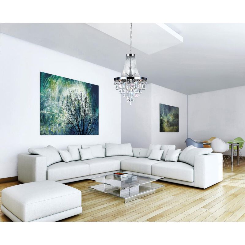 Vast 17 Light Down Chandelier With Chrome Finish