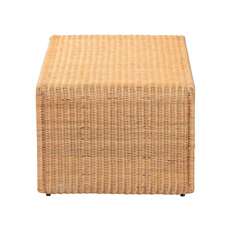 bali & pari Nevada Bohemian Light Honey Rattan Coffee Table