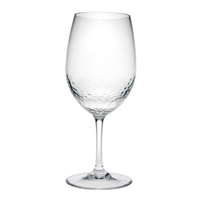 HomeRoots Set of Four Clear Tritan Plastic Stemmed All Purpose Wine Glass image number 2