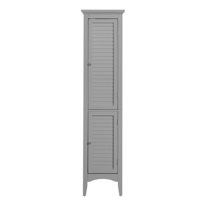 Teamson Home 63"H Glancy Linen Tower with Shutter doors