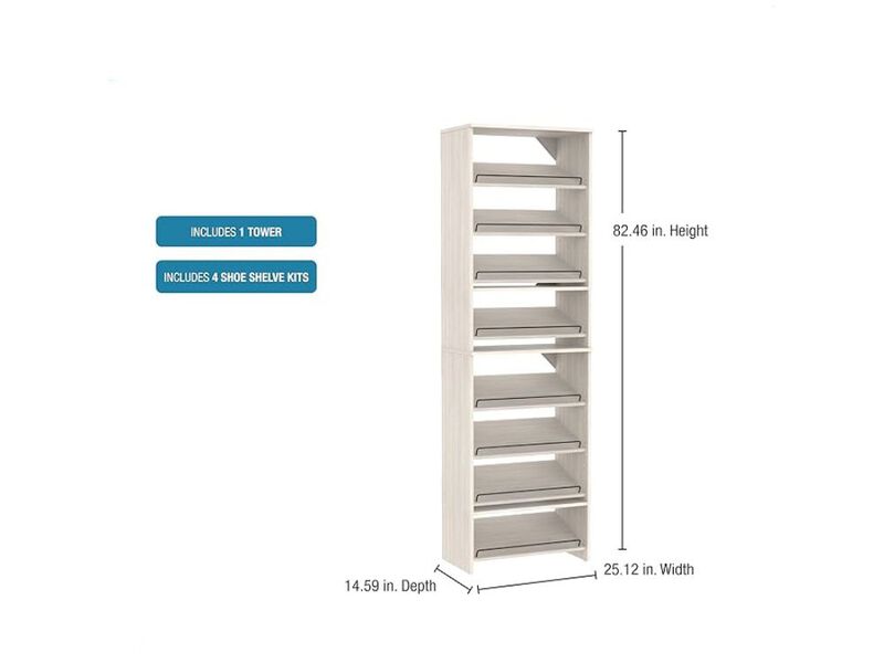 Shoe Rack Closet Storage White Closetmaid Suitesymphony 25 image number 2