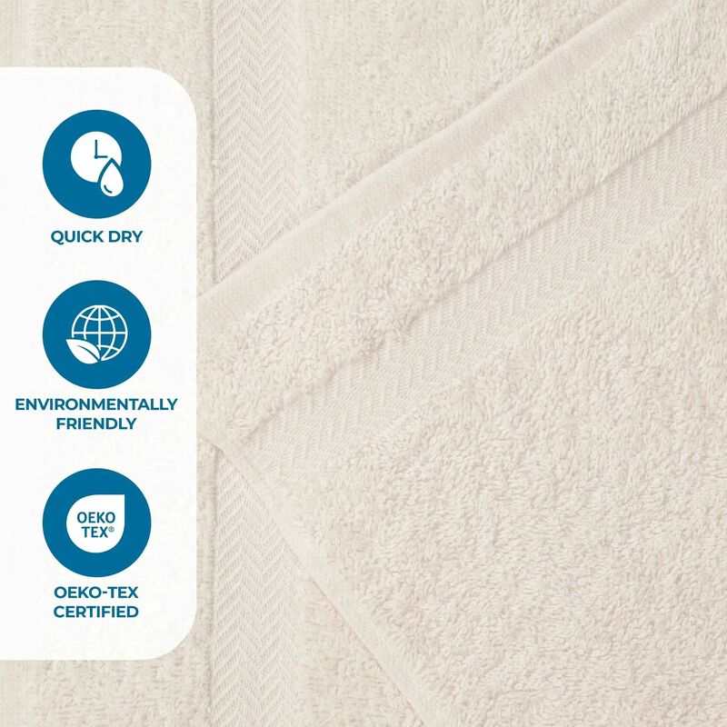 Absorbent Cotton Bath Sheet Set of 2 for Home and Guest Bathroom image number 2
