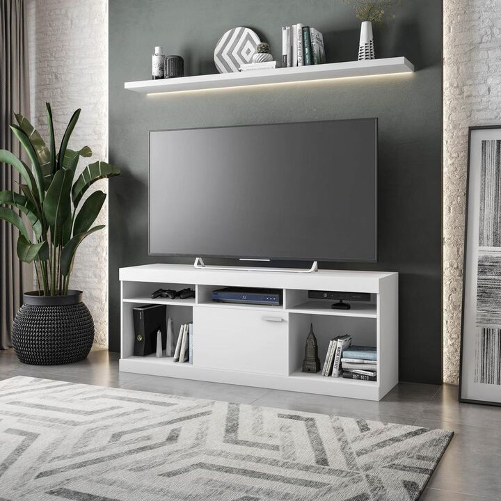 Techni Mobili Entertainment Stand for TVs Up to 65, White