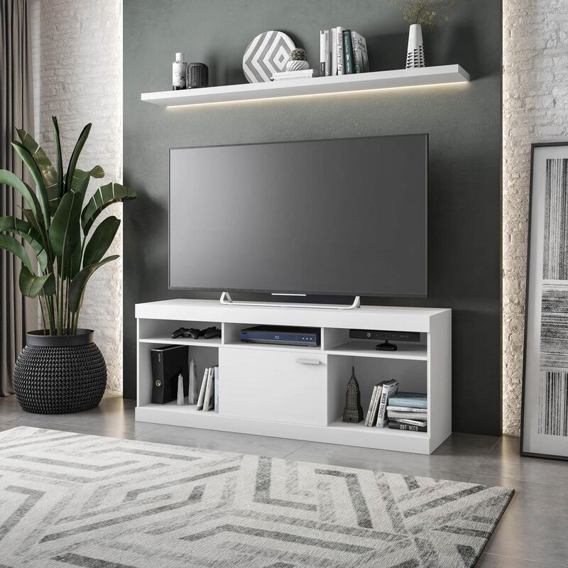 Techni Mobili Entertainment Stand for TVs Up to 65, White