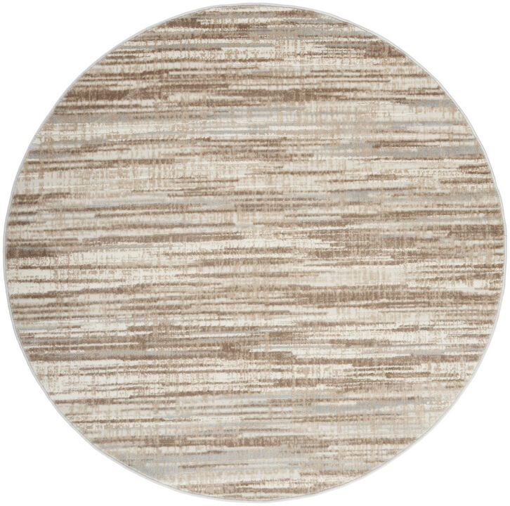 HomeRoots Abstract Non Skid Round Rug