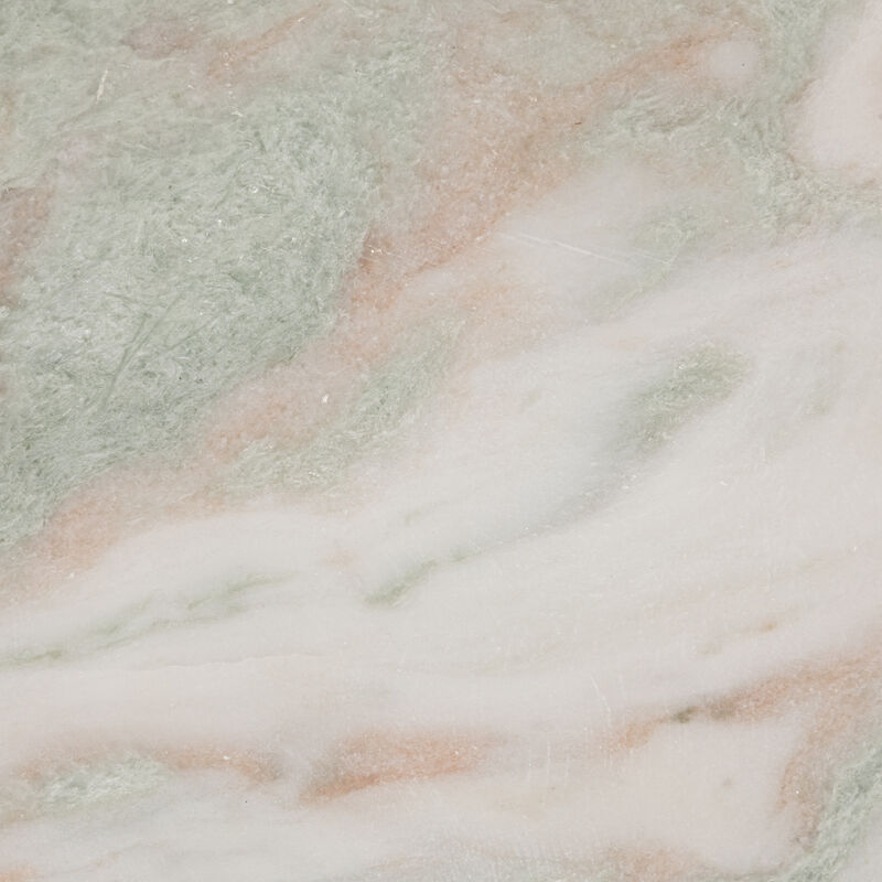 Sculptural Marble Table with Interlocking Base, Mint Green image number 7