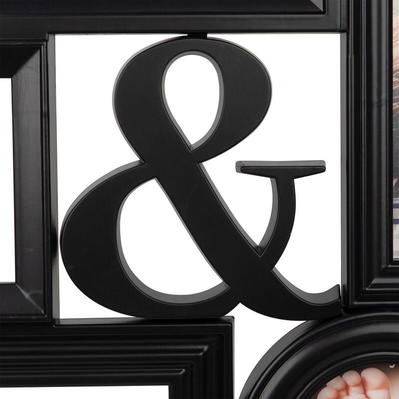 27" Black Ampersand Multi-Sized Photo Collage Picture Frame