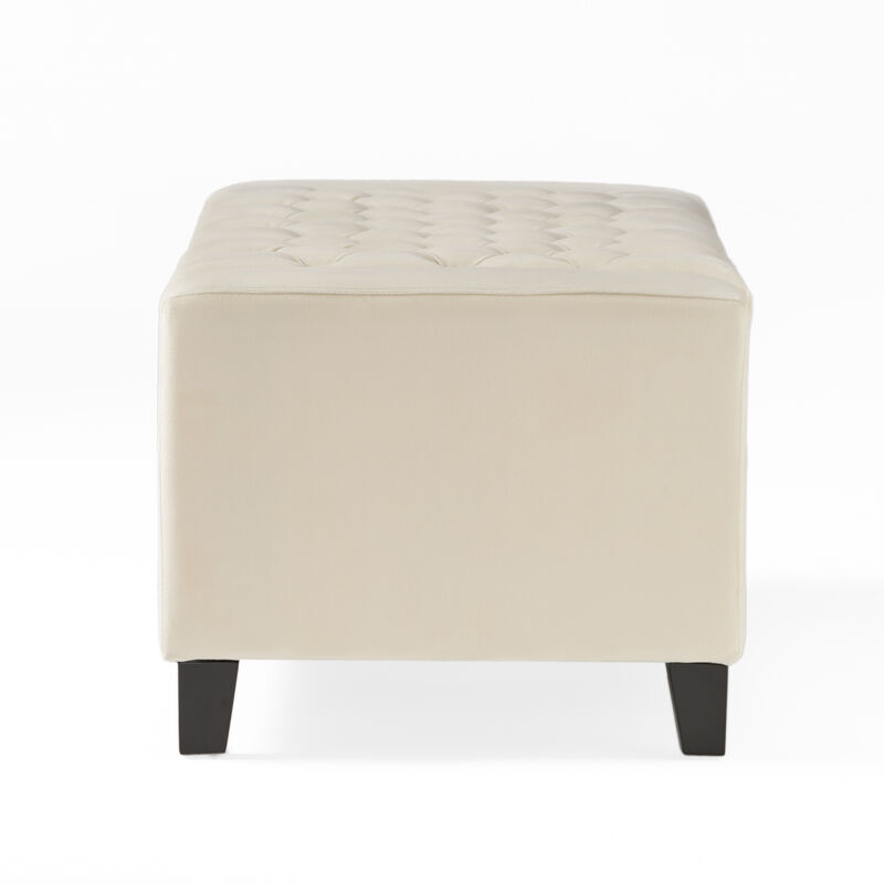 Merax Fabric Upholstered Storage Ottoman for Living Room, Bedroom image number 4