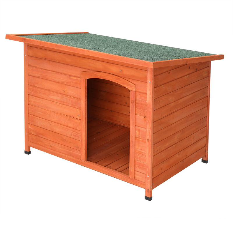 Durable Wooden Dog House with Raised Floor for Outdoor Protection