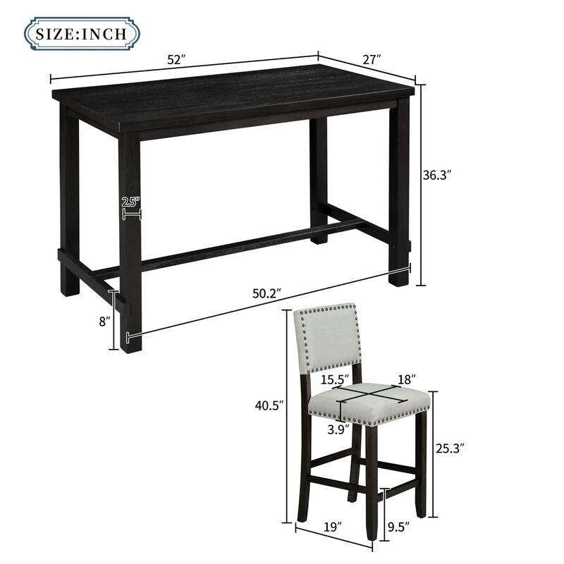 Moprub 5‑Piece Counter Height Dining Set image number 9