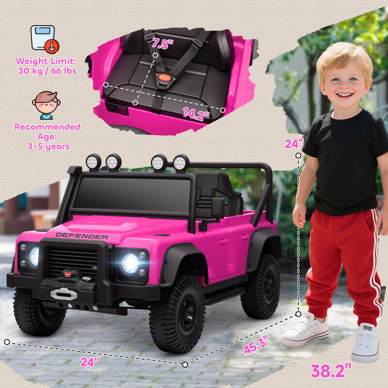 BreeBe Land Rover Licensed Electric Car for Kids with Remote Control, Dual Motors, Spring Suspension, LED Lights image number 2