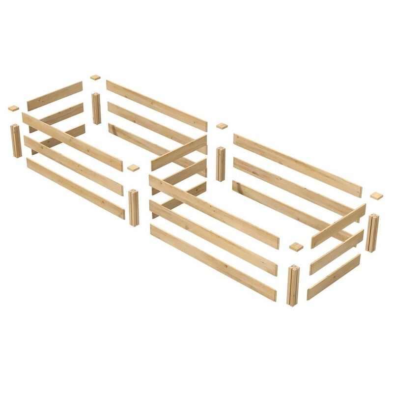 QuikFurn 2 ft x 8 ft Cedar Wood Raised Garden Bed