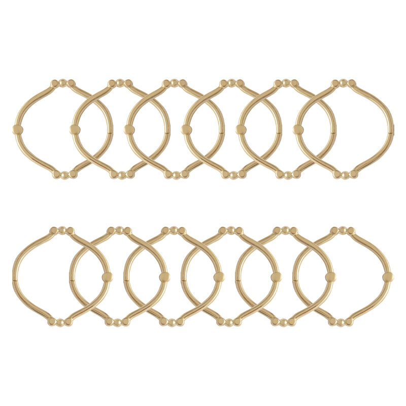 Zinc Shower Curtain Hooks, Set of 12 image number 3