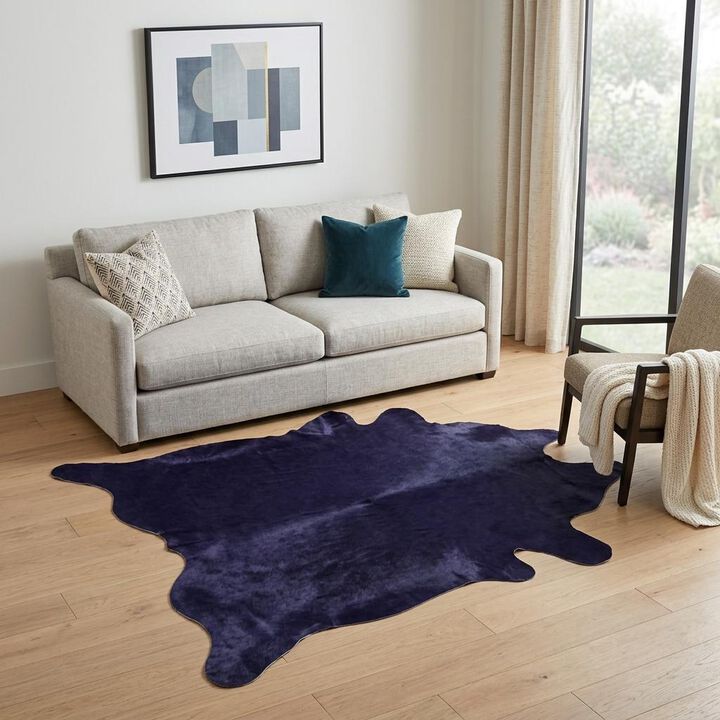 HomeRoots Cowhide Hand Knotted Area Rug