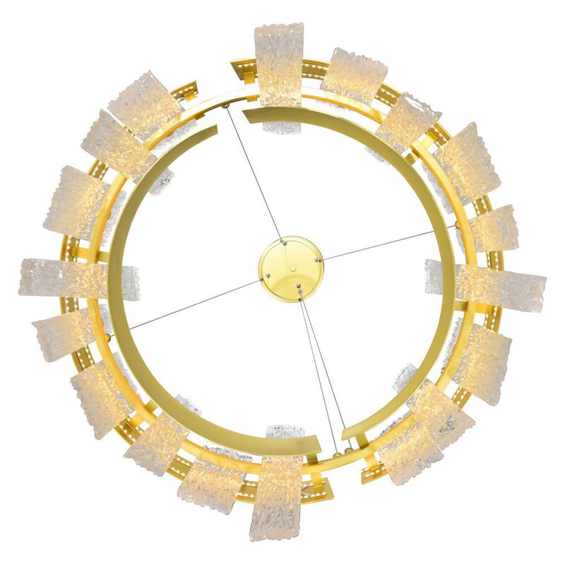 CWI Lighting Guadiana 24 in LED Satin Gold Chandelier