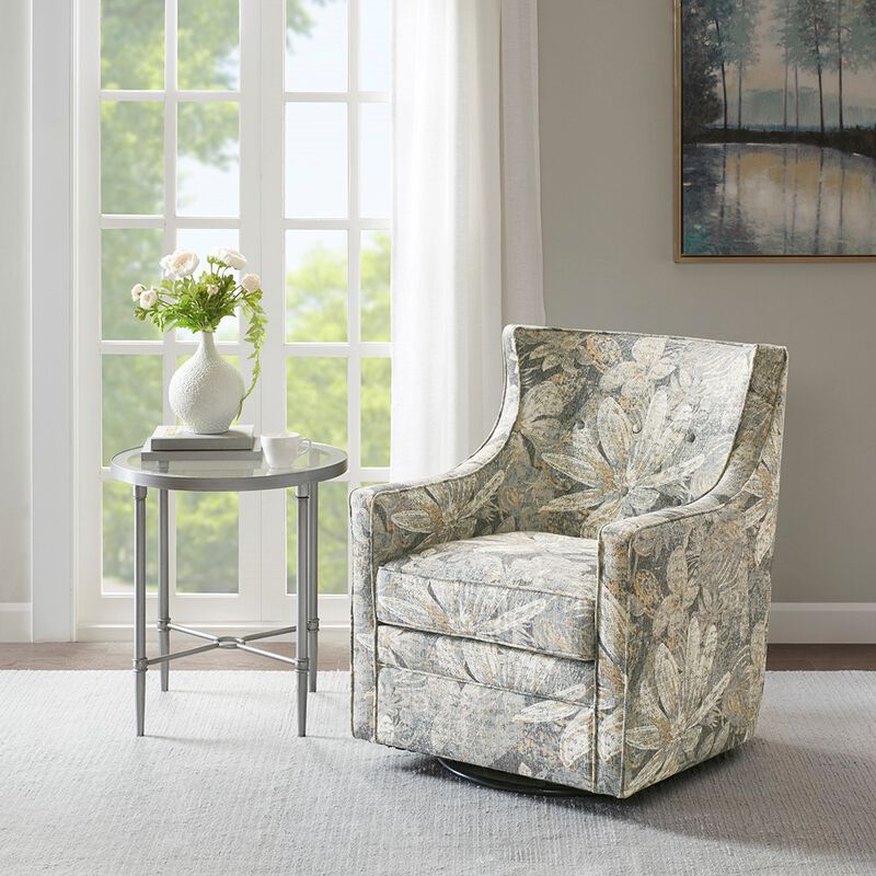 Gracie Mills Kirsten Classic Curve Back Swivel Glider Chair