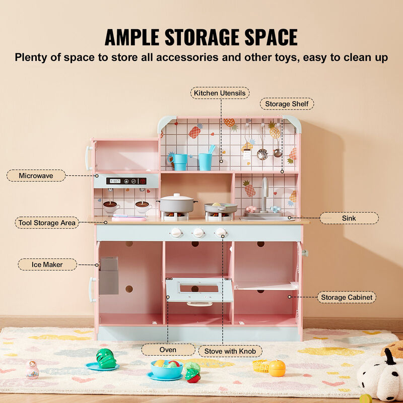 Kids Kitchen Cooking Playset &ndash; 24 PCS Pretend Play Accessories with Pots, Utensils & Food Toys for Girls and Toddlers