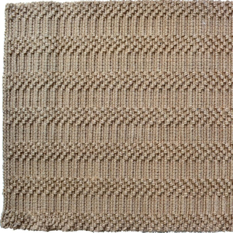 HomeRoots Jute Abstract Hand Woven Area Rug image number 1