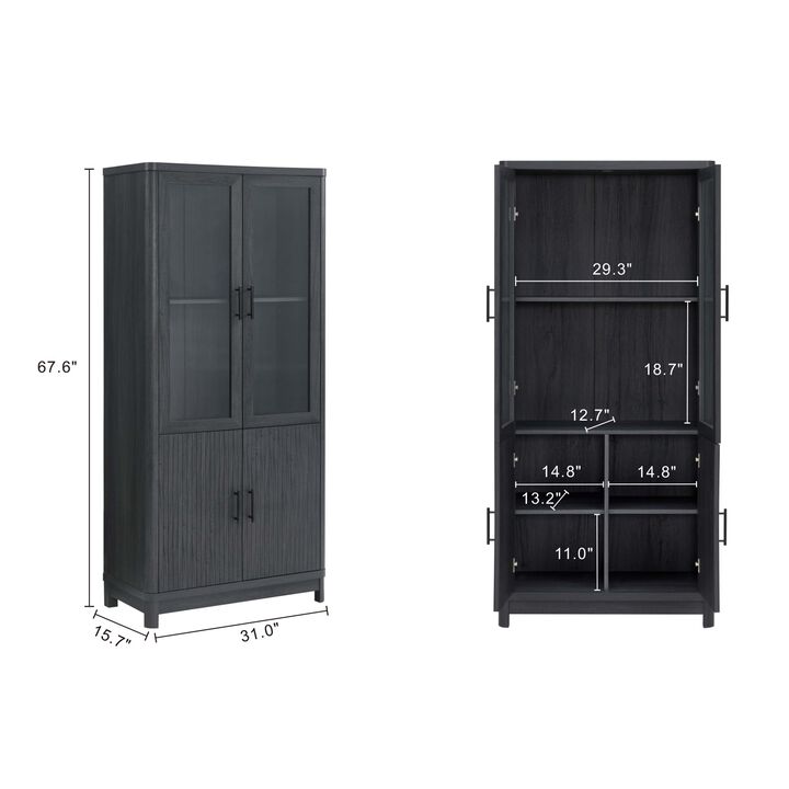 Jodie Dark Gray Bookcase