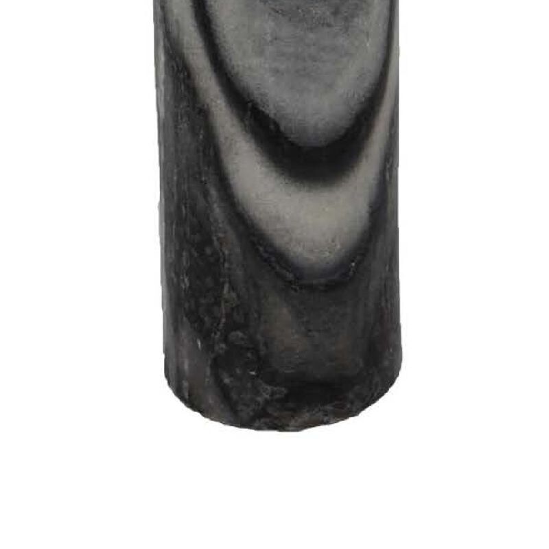 Danny Tall Accent Vase, Natural Stone Pattern Gray Marble 14 Inch