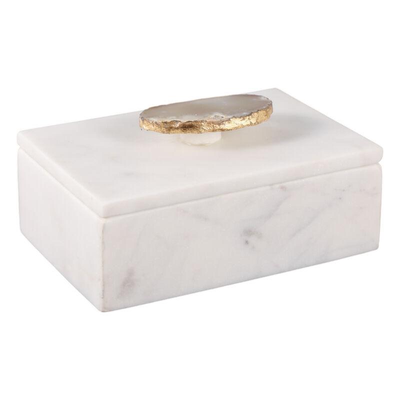 Marble, 6x4 Box W/ Agate Top, Multi image number 0